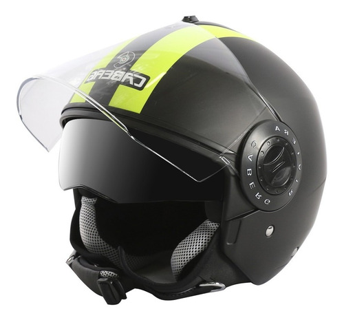 Casco Caberg Riviera V2 Legend Abierto Amarillo Y Negro