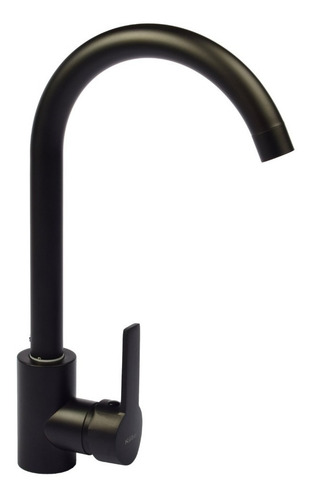 Imagen 3 de 5 de Canilla Cocina Griferia Movil Black Monocomando Kübel Mesada Color Negro
