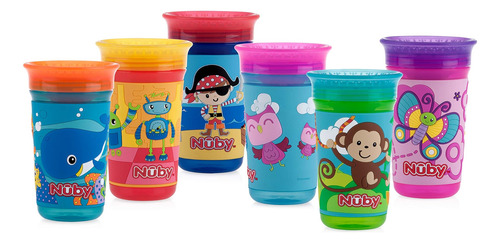 Nuby 360 Grados Sip 3d Grip Wonder Cupe Con Manga De 10 Oz