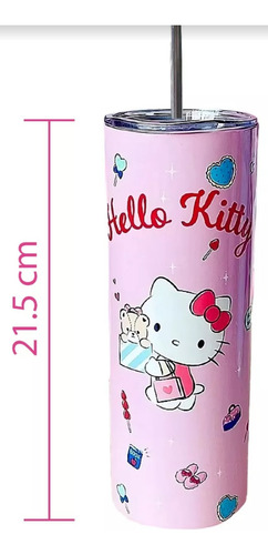 Vaso Termico De Acero Inoxidable Sanrio Rosa Hello Kitty