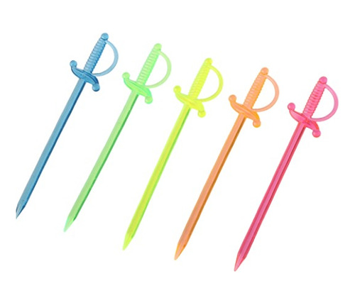 Pinches Fluor Plasticos X60 Unds En Forma De Espadas