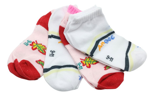 Tines Niña Niño Confort Algodón Moda Talla 9-11 Pack 4 Pares