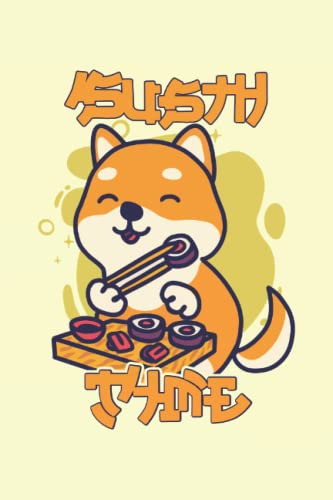 Sushi Time Shiba Inu College Notebook: Bloc De Notas De 6  X