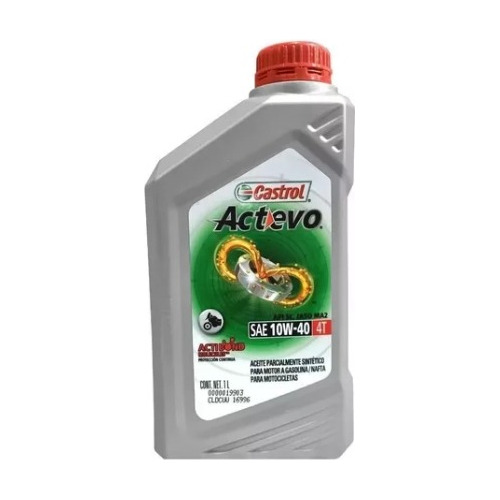 Aceite Para Motor Castrol Actevo 4t 10w40 Semisintético 1lt