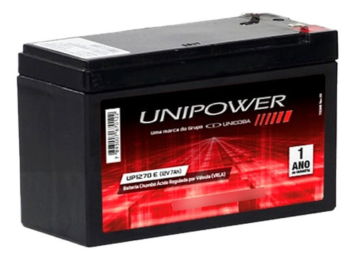 Bateria Para Nobreak Alarme Cerca Elétrica Unipower 12v 7ah
