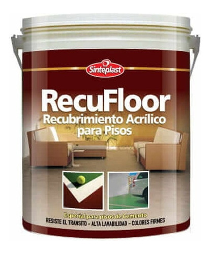 Recufloor Recubrimiento Acrilico Piso 20l Sinteplast Pintumm