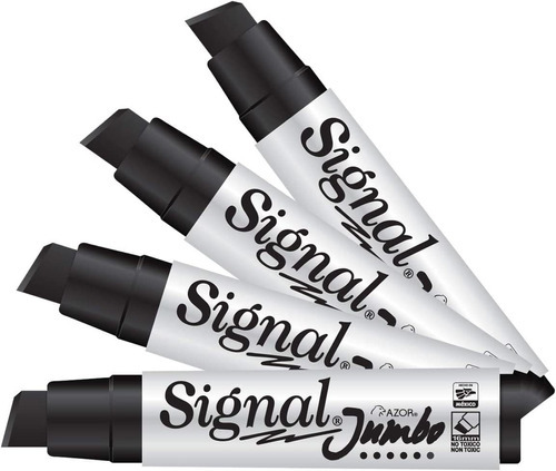 Marcador Permanente Jumbo Azor Signal C/4 Pzas