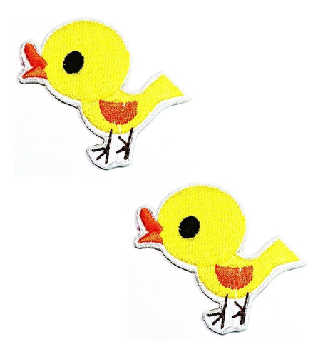 2 Pieza Mini Pato Amarillo Bonito Parche Dibujo Animado Para