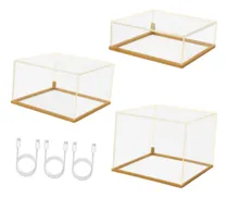 Comprar 3x Cajas De Almacenamiento De Cajas De Exhibición Claro