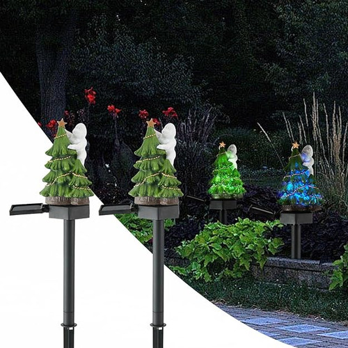Solar Christmas Tree Garden Stake Lights Waterproof Led Sola