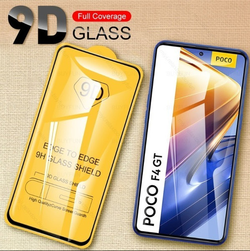 Kit 3 Películas De Vidro Temp Full Glue 9d Xiaomi Poco F4 Gt