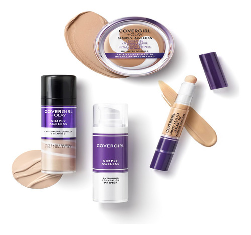 Covergirl & Olay Simply Ageless - Base De Maquillaje 3 En 1