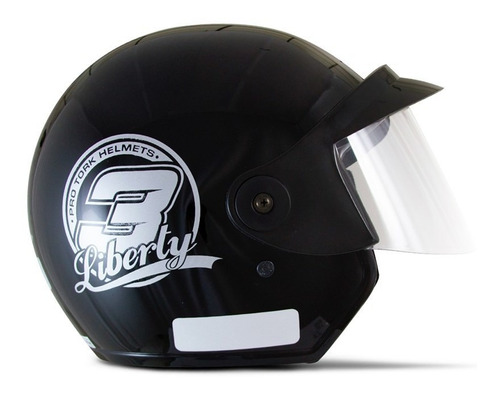 Capacete para moto aberto Pro Tork Liberty Three preto tamanho 58