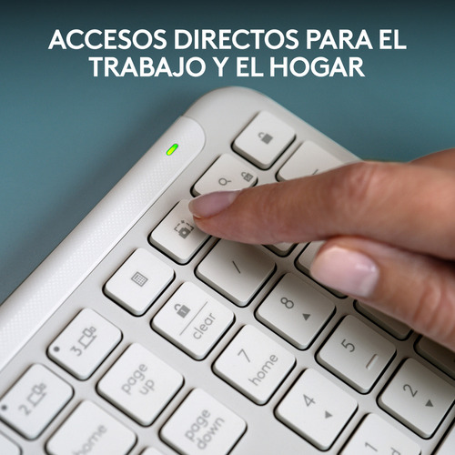 Teclado Inalámbrico Logitech Signature Slim K950 Blanco Esp.