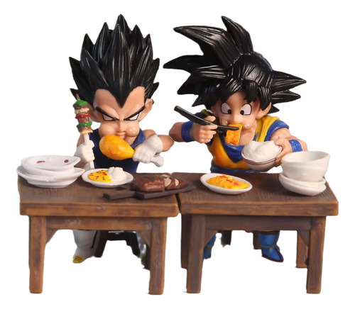 Figuras De Acción De Dragon Ball Vegeta Son Goku Eating, 2 U