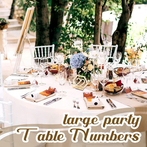 Letrero De Madera Con Número De Mesa De Madera Para Bodas De