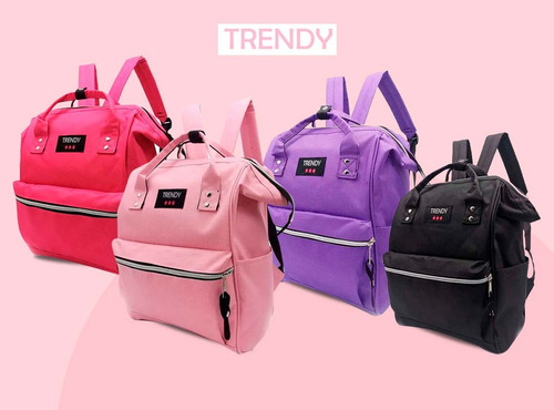 Imagen 8 de 10 de Mochila Cartera Tachas Lady Urbana Eco Cuero Mujer Colores