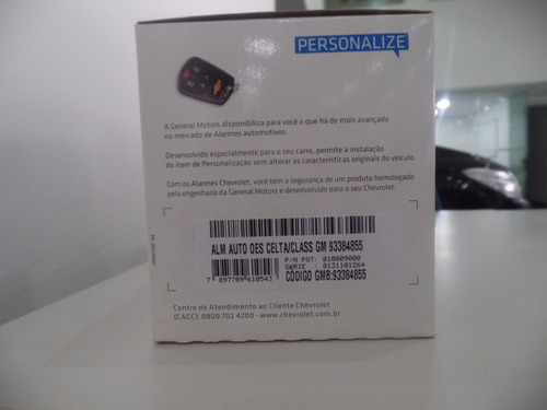 Alarme Celta Prisma Classic Original Gm 93384855
