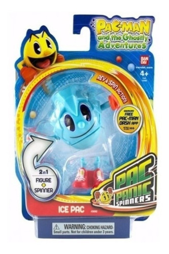 Boneco Pac Man - Ica Pac Spinners Giratório Bandai -sunny