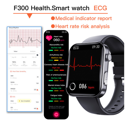 Relógio Inteligente F300 Outdoor Bluetooth Call Sports Fitne