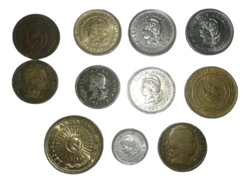 Lote De 11 Monedas Argentinas De Distintas Épocas