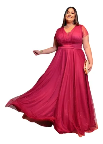 Vestido marsala com rose 2025