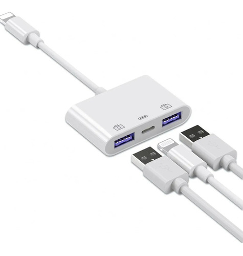 3 En 1 Adaptador Lightning A Usb Para iPhone iPad .