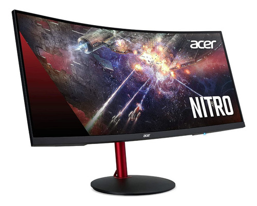 Monitor Gamer Curvo Acer Nitro 34 Led Qhd 144hz 1ms Freesync Cor Preto 127/220V