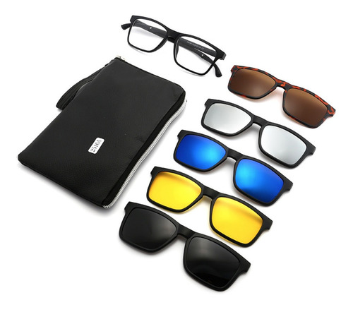 Imagen 1 de 8 de Lentes Oftalmológicos 5 Micas Intercambiables Mod 2516a
