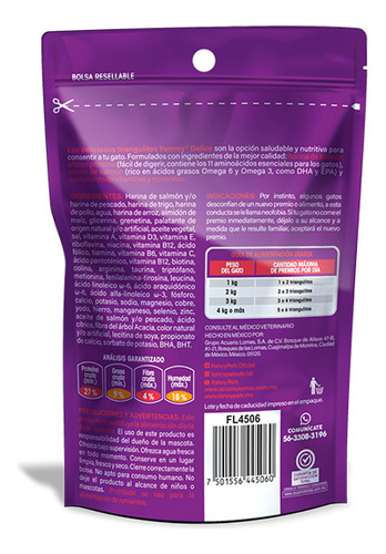 Yummy Delice Premios De Salmón P/ Gatos 60 G
