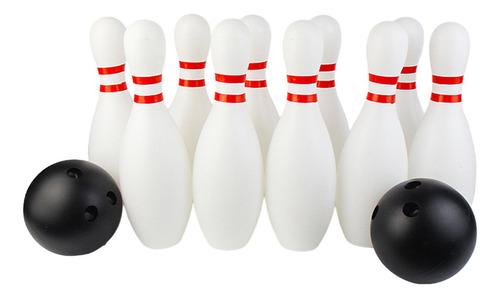 /para Juego De Bolos Para Niños, 10 Bolos Y 2 Bolas,