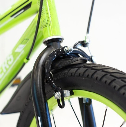 Imagen 5 de 10 de Bicicleta Randers Rodado 16 Para Niño Color Verde Fluor Mg