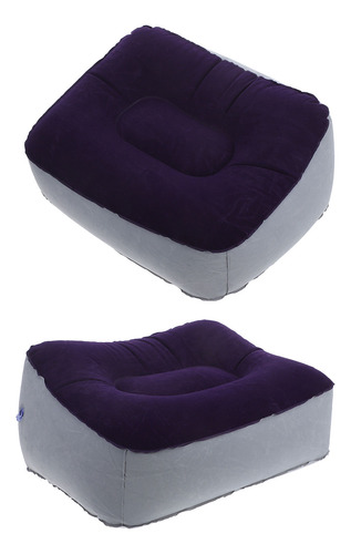 2 Pcs Inflatable Feet Rest Pillow Flocking Pvc Foot Massage