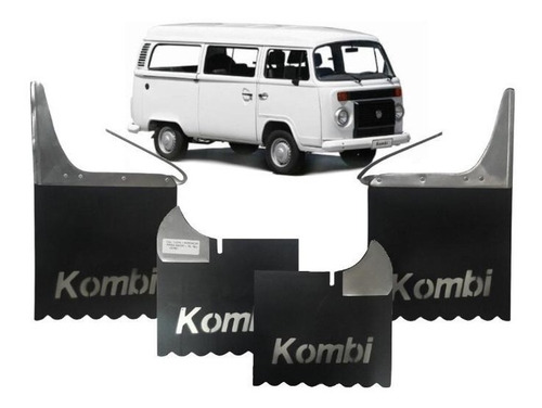 Kit Apara Barro Kombi Todas Lameiro Borracha 4 Peças C/nome