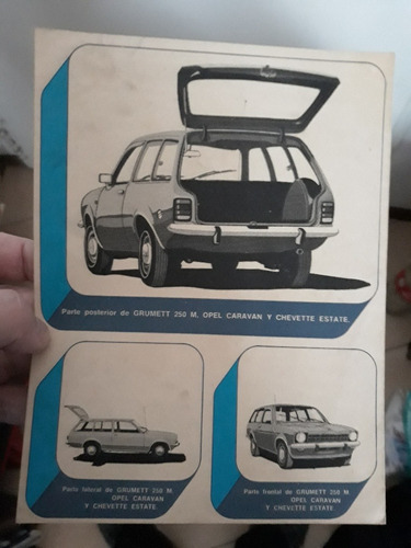 Folleto Grumett Auto Uruguayo  Colección 1 Hoja Impreso