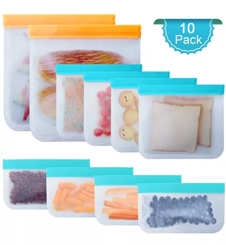 Bolsas de silicona reutilizables para almacenamiento de alimentos