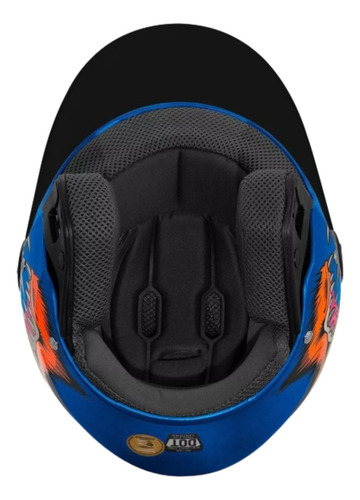Capacete Aberto New Liberty 3 Coyote Pro Tork Fosco Vis Fumê Azul Coyote 58/m