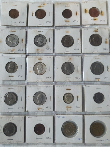 Colección De  180 Monedas Antiguas De Varios Países Y Años 