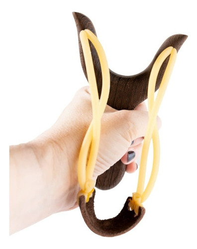 Resortera Hulera De Madera Slingshot + Munición 3/8 50pz