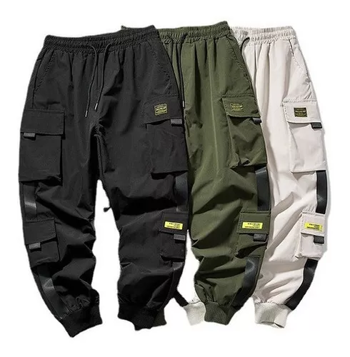 Nova Calça De Carga Hip Hop Joggers Calça Harem Masculina