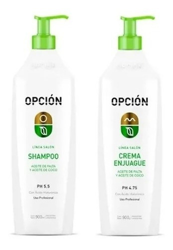 Kit Shampoo Y Acondicionador Opcion Aceite Palta Coco 900ml