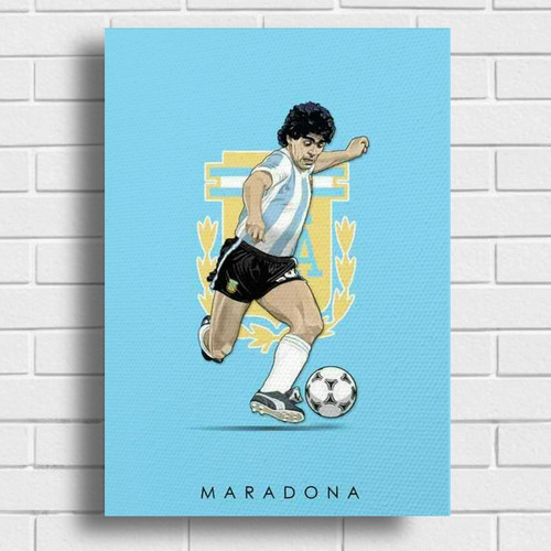 Cuadro Decorativo En Canvas Maradona10 Futbol Argentina50*60