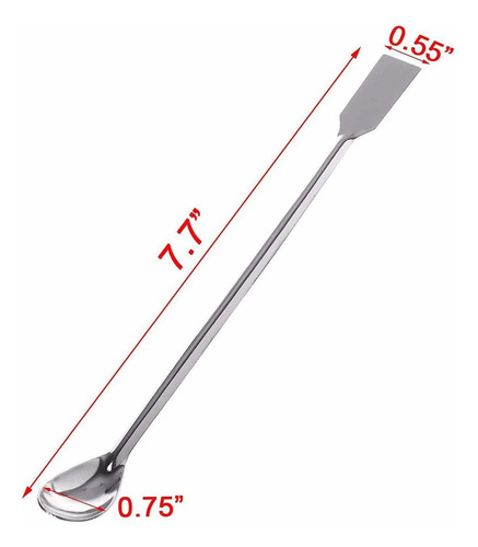 10 Pcs Espátula De Cuchara De Laboratorio Acero Inoxidable