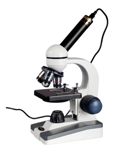 Microscopio Compuesto Led Para Estudiantes Con Lente Óptica