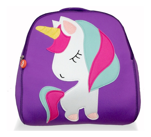 Imagen 1 de 7 de Mochila Waykap - Unix - Preescolar Jardín Zoo - Unicornio