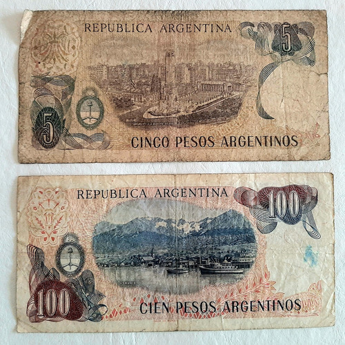 Lote Billetes Antiguos Pesos Argentinos. 1983 (Usado)