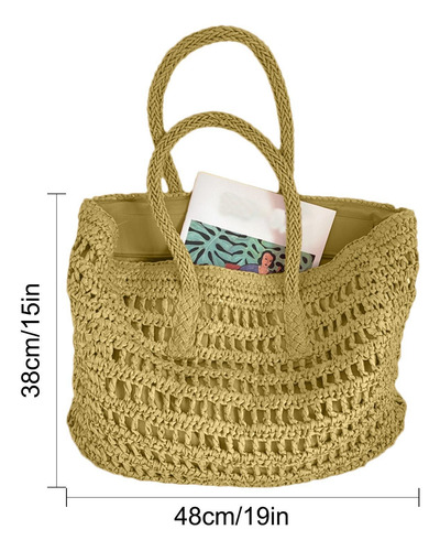 Bolsos De Paja Grandes Para Mujer Bolso De Playa De Paja Sua