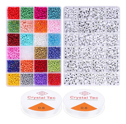 4000x 4000pcs Craft Bead Set De Plástico Para Joyas Kids