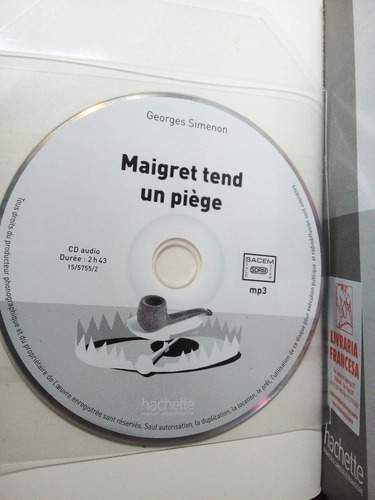 Livro Maigret Tend Un Piège - Georges Simenon - Avec Cd Audio - Hachette - Lff B2