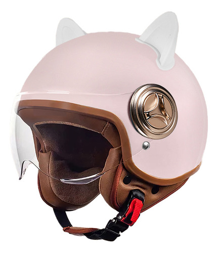 Casco De Moto Cat's Ear, Protección Contra Caídas, Color Ros